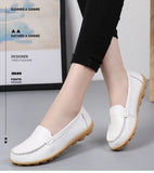 Women Flats Ballet Shoes Woman Cut Out Leather Breathable Moccasins Women Boat Shoes Ballerina Ladies Casual Shoes