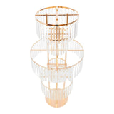 5 Tiers Gold/Silver Wedding Centerpieces Flower Stand Vase Centerpiece Acrylic Flower Stand with Hanging Acrylic