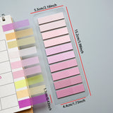 Colorful Transparent Memo Pads Self-Adhesive Sticky Notes Index 200-4000 Sheets for Office School Stationery