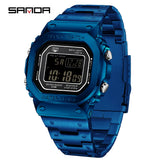 SANDA 2162 Men's Electronic Digital Watch Countdown LED Electronic Night Light Sports Waterproof Men's Electronic Watch