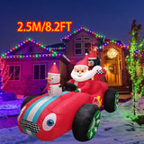 Inflatable Toys Christmas Style Vehicles Decorations Model Built-in LEDs Party New Year Outdoor Ornament Xmas Garden Decor Props