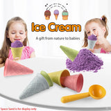 Children Play House Toy Beach Ice Cream Tube Digging Spoon Set Material of wheat straw  Ice Cream Cup Beach Toy