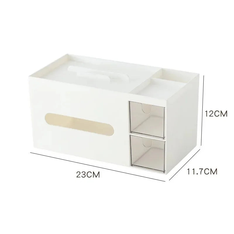 Tissue Box Napkin Holder Remote Control Storage Desk Organizer Office Multifunctional Sundries Stationery Ontainer Storage Home