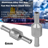 6/58/9/10/12mm Aluminium Alloy One Way Check Valve Fuel Non Return Check Valve Petrol Diesel For Car Automobile Oil Water Pumps