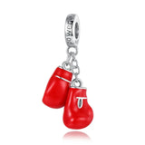 Red Series 925 Sterling Silver Koi Firecracker Dragon Heart Mushroom Coffee Machine Charm Fit DIY Bracelet Necklace Niche Gifts