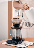 Household Coffee Maker Advanced Grey Glass Hand-brewed Coffee Drip Filter Cup Wood Pallet Sharing Pot Coffeeware Accessories