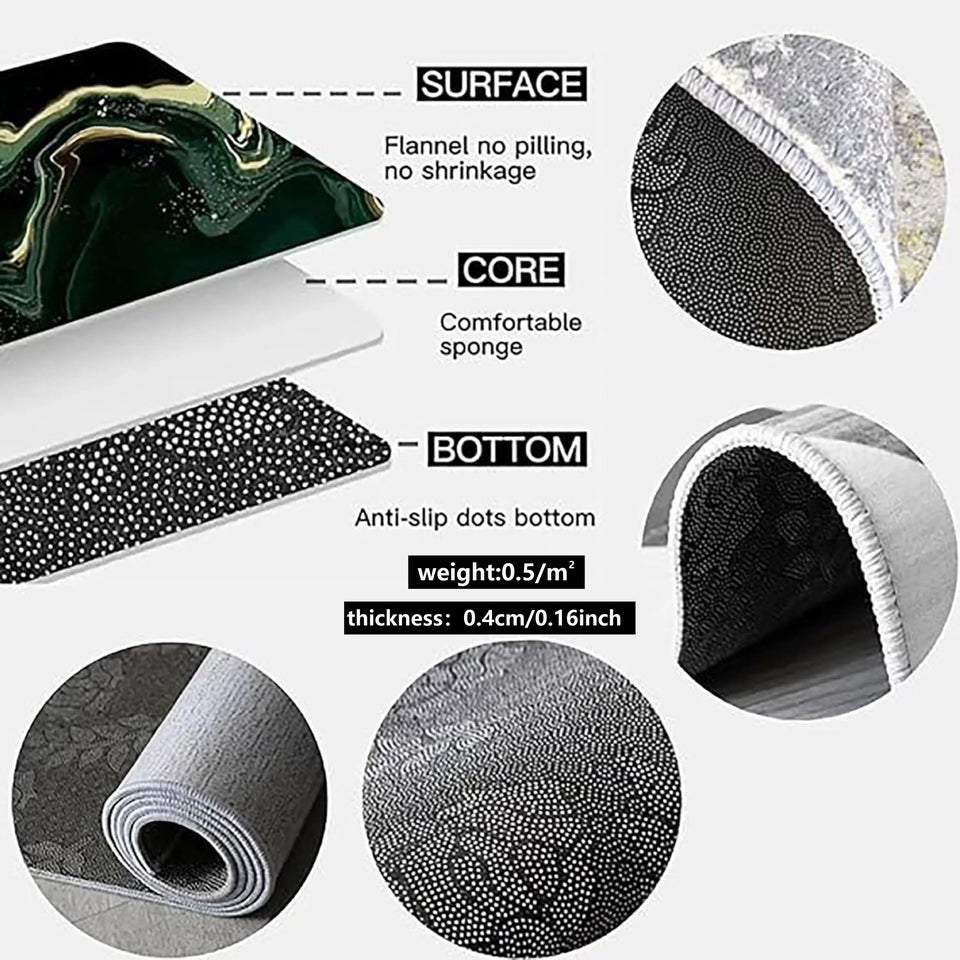 VIKAMA Bedside Carpet, Bedroom High-End Style, Living Room Long Sofa, Coffee Table, Room Floor Mat, Home Decoration