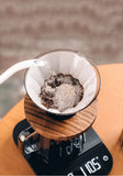Household Coffee Maker Advanced Grey Glass Hand-brewed Coffee Drip Filter Cup Wood Pallet Sharing Pot Coffeeware Accessories