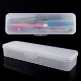 1Pc Rectangle Double-layer Nail Art Tool Empty Storage Box Tweezers Clippers Nail Brush Files Portable Plastic Container 22cm