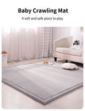 1pc Japanese Tatami Rug, Coral Velvet Area Rug, Baby Mat for Floor Play, 3CM Thick Crawling Rugs, Padded Foam Rug for Kids Playr