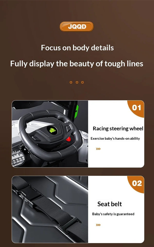 12V 7AH Big Battery Electric Car for Kids - Four-Wheel Remote Control 4WD Off-Road Ride-On Vehicle Quality Children's Transport