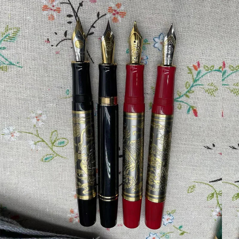 Lemon M2S China Four Great Beasts Acrylic Piston Fountain Pen Blade Long Knife Nib Hand-Polished Writing Luxury Stationery Gift