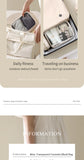 Tianzong Toiletry Bag Portable Travel Business Trip Cosmetics Bag Waterproof Transparent Cosmetic Bag