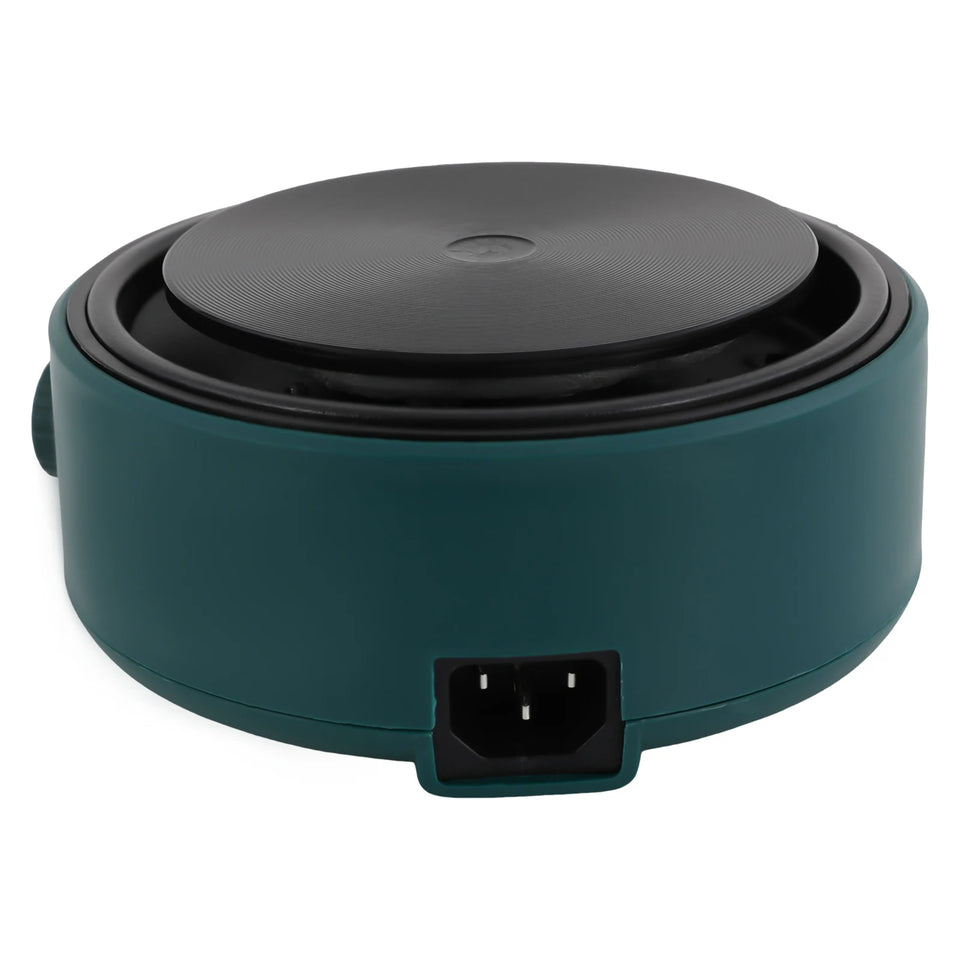 Portable Electric Hot Pot w/Foldable Handles Mini Hot Pot Multi-Functional Ramen Noodle Cooker with Power Adjustment