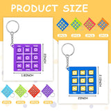 5Pcs Colorful Tic Tac Toe Keychain for Kids Educational Toys Birthday Party Favor Classroom Prizes Goodie Filler Pinata Gift