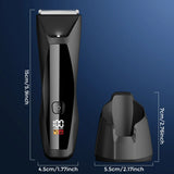 SEJOY Body Pubic Hair Trimmer for Men With Standing Recharge Dock,Balls Women Lady Shaver Hair Removal Bikini Trimmer