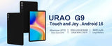 URAO G9L 11.5 inch Tablet Android 15 30GB+128GB+1TB Expand 8400mAh 2K 1200x2000 HD IPS Screen WiFi 6 Dual Camera Widevine L1 GMS