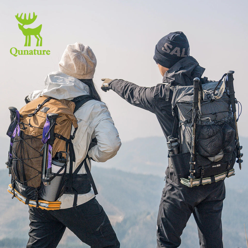 Qunature Backpack Lightweight Mountaineering Hiking Backpack Outdoor Sport 30+5L Breathable Wear-resistant Waterproof Bag