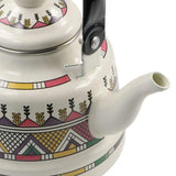 Classic Design Enamel Enamel Tea Kettle European Style Handmade Tea Pot Unbreakable No Whistling Water Kettle Restaurant