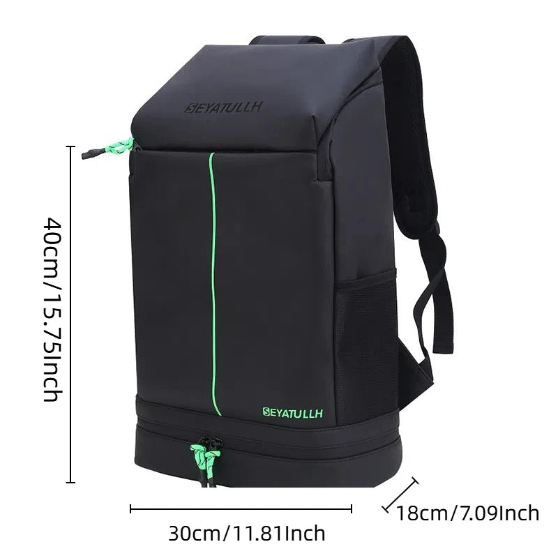 Shoulder Bag Large Capacity Outdoor Leisure Travel Waterproof Wear Resistant PU Sports Mountaineering Bag With Shoe Compartment