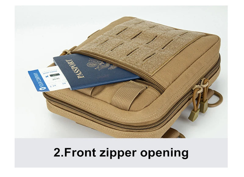 1000d Nylon Molle Admin Drop Pouch Bag, Laser Cut Utility Pouch Modular EMT EDC Organizer Cell Phone Tool Waist Pouch Bag