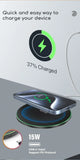 Fast Wireless Charger Pad Stand for iPhone 16 15 14 Samsung Xiaomi Earphone Phone Chargers Induction Wireless Charging Station
