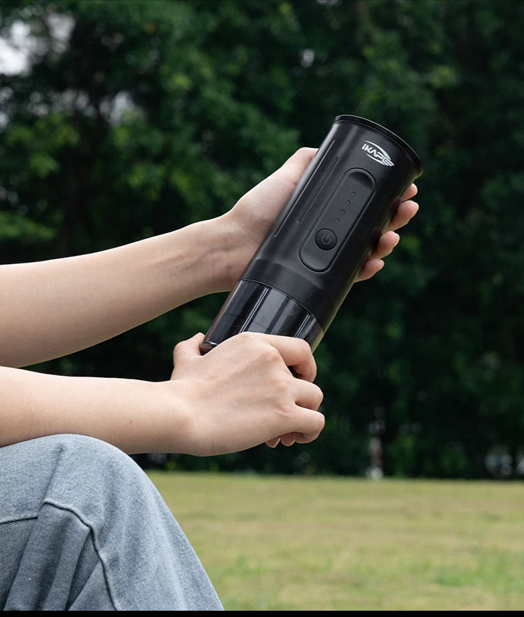 IKAPE Portable Coffee Machine Fit Capsules Ground Coffee Handheld Coffee Maker Manually For Camping Hiking No Heating Function