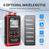 NOYAFA NF-916 4 In 1 Optical Fiber Tester Optical Power Meter VFL REF FC SC ST Visual Fault Locator LCD Display Network Tools