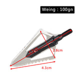 3pcs Hunting Broadhead 100gn-150gn ArrowHead Arrows Points for Compound Recurve Traditional Bow Crossbow Hunting Archery Outdoor
