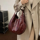 Womens Hand Bags Soft PU-Leather Shoulder Bags Ladies All-Matching Shopping Dating Bag Large Capacity Crossbody Bag Gift
