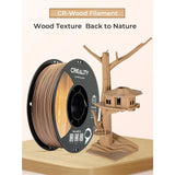 Creality 3D Wood Filament PLA 3D Printer Filament 1.75 mm Smooth Silk Texture Toughness 1kg(2.2lbs)/ for All FDM Printers (Wood)