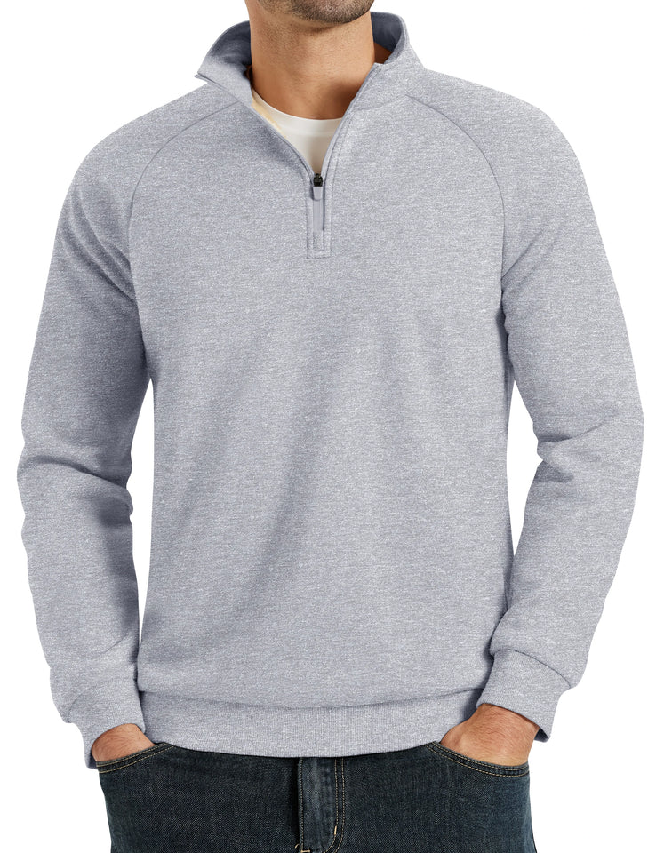 TACVASEN Heavyweight Quarter Zip Pullover Mens Winter Sherpa Lined Athletic Warm Sweatshirt Casual 1/4 Zip Golf Fleece Sweater