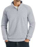 TACVASEN Heavyweight Quarter Zip Pullover Mens Winter Sherpa Lined Athletic Warm Sweatshirt Casual 1/4 Zip Golf Fleece Sweater