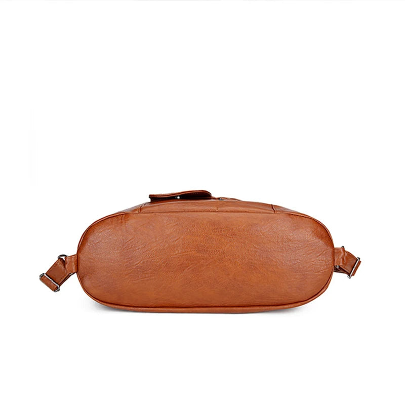 Street Retro Fashion Trend Women's Shoulder Crossbody Bag Zipper Large Capacity Travel Purse and Handbag Casual Backpack