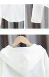 Girls Cotton Plain Hooded Half Zip Cropped Sweatshirt Jackets School Kids Track Pullover Jumper Children Work Coat Tops 3-16Yrs