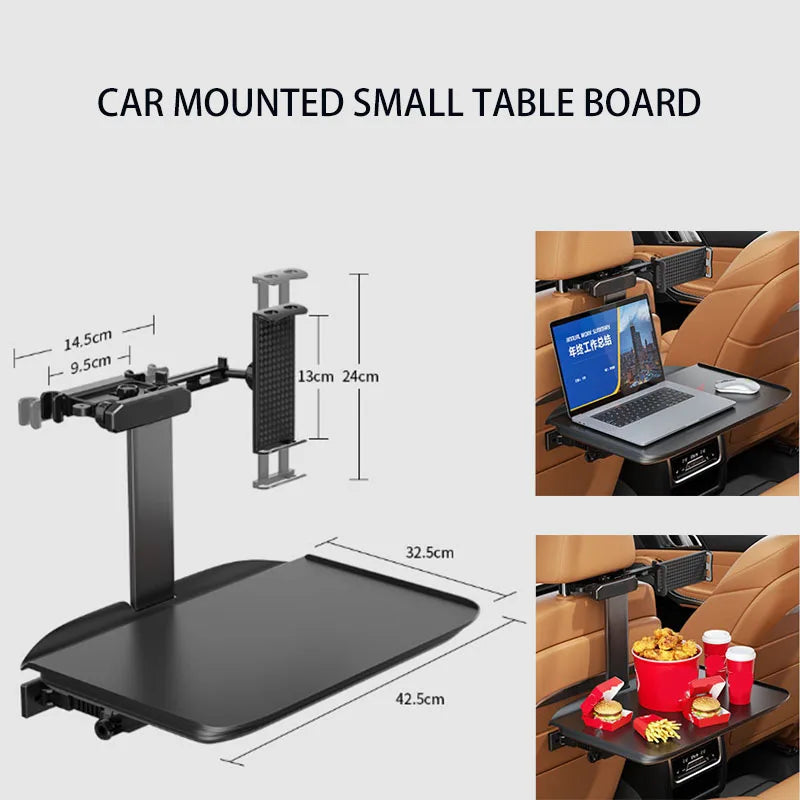 Car Seat Stand Travel Table Multi Function Adjustable Car Desk Tray Table Foldable Steering Wheel Portable Laptop Stand Table