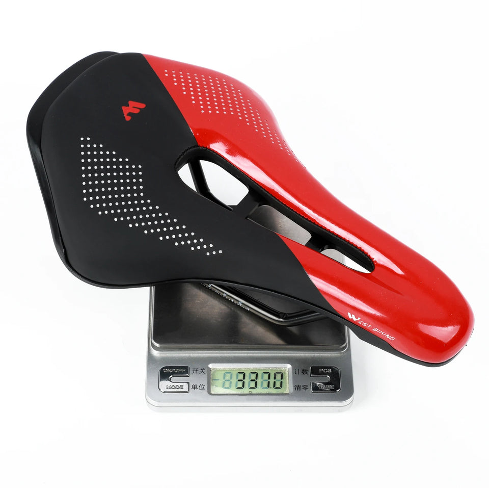 WEST BIKING Bicycle Saddle Hollow Breathable Road Bike Seat Ultralight Durable Shockproof Bicycle Seat Cushion Cycling Parts