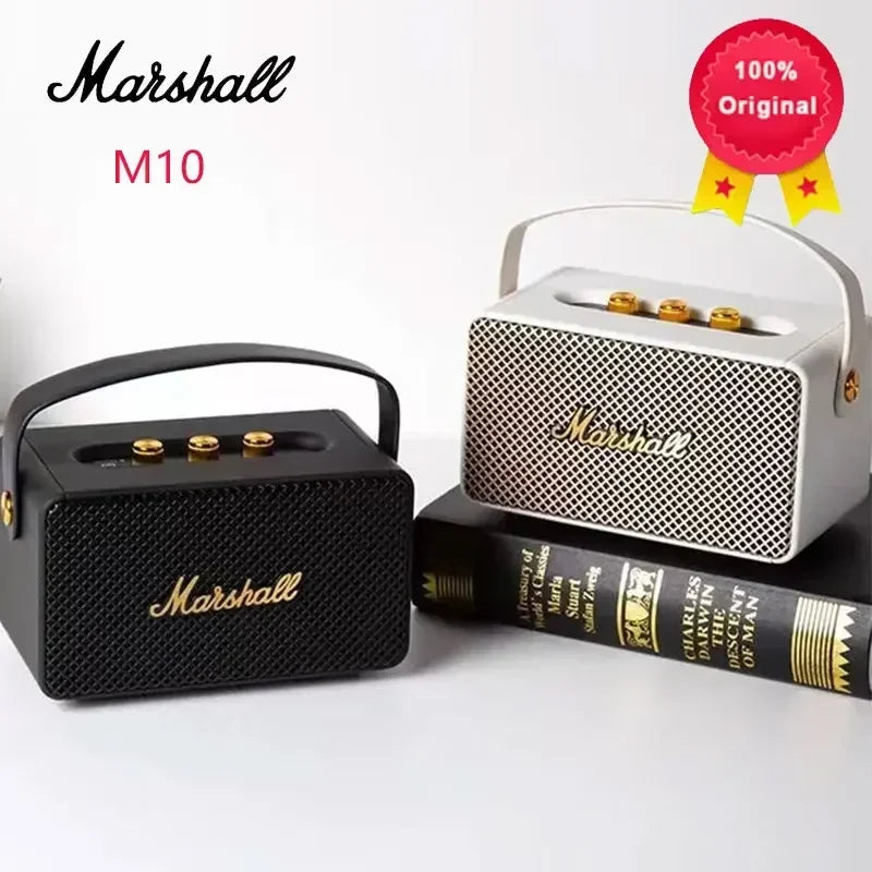 Marshall M10 Wireless Bluetooth Speaker Stereo Bass Outdoor Portable Speaker Subwoofer Classical Music Player Indoor Speak
