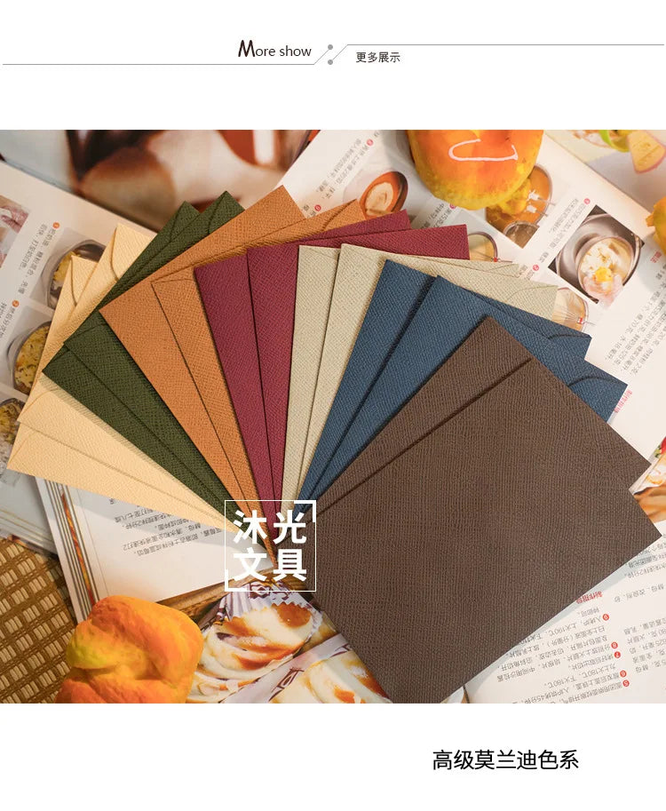 20pcs/pack C6 Paper Envelopes Retro Hemp Texture Western Envelopes for Wedding Party Invitation Greeting Cards Gift Envelopes