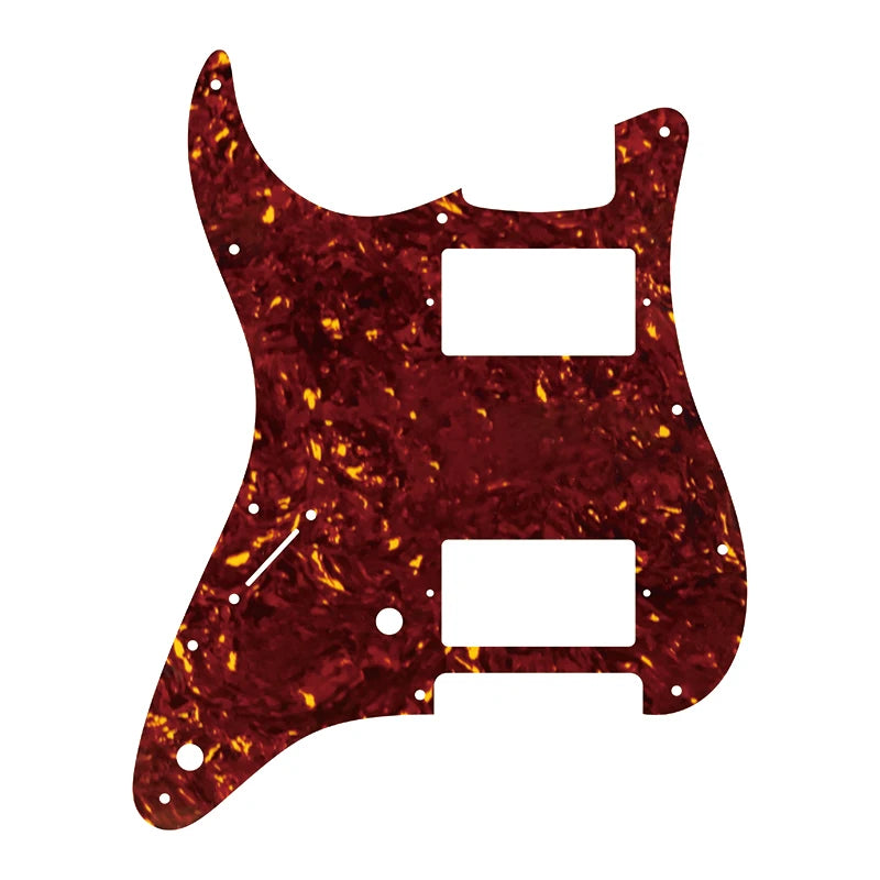 Guitar Pickguard - For FD Strat Left Handed 11 Screw Holes HH PAF Humbucker Scratch Plate 2 Control Holes Various Color Choice
