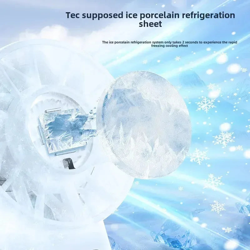 2025 New Cooling Handheld Fan with Ice Pack and Silent Operation100 Portable High-Speed Fan USB Mini Fan