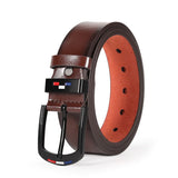1pc Men's PU Leather Alloy Black Pin Square Buckle Belt Business Leisure Belts Fashion Black Coffee WaistBelts for Men