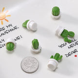 6Pcs/Set 3D Cute Succulent Plant Magnet Message Sticker for Kitchen Refrigerator Magnet Button Cactus decoration accessories