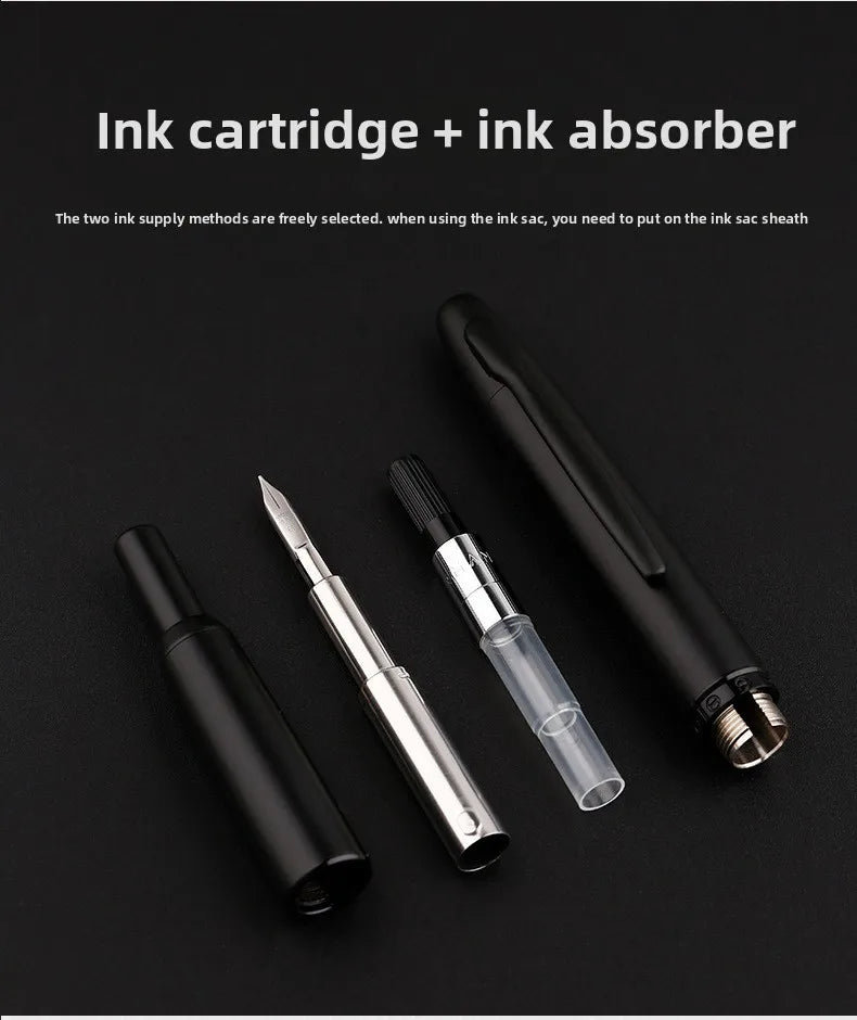 MOONMAN A1 Metal Press fountain pen Fish scale pattern design EF 0.4MM Nib writing ink pens school office supplies gifts pen