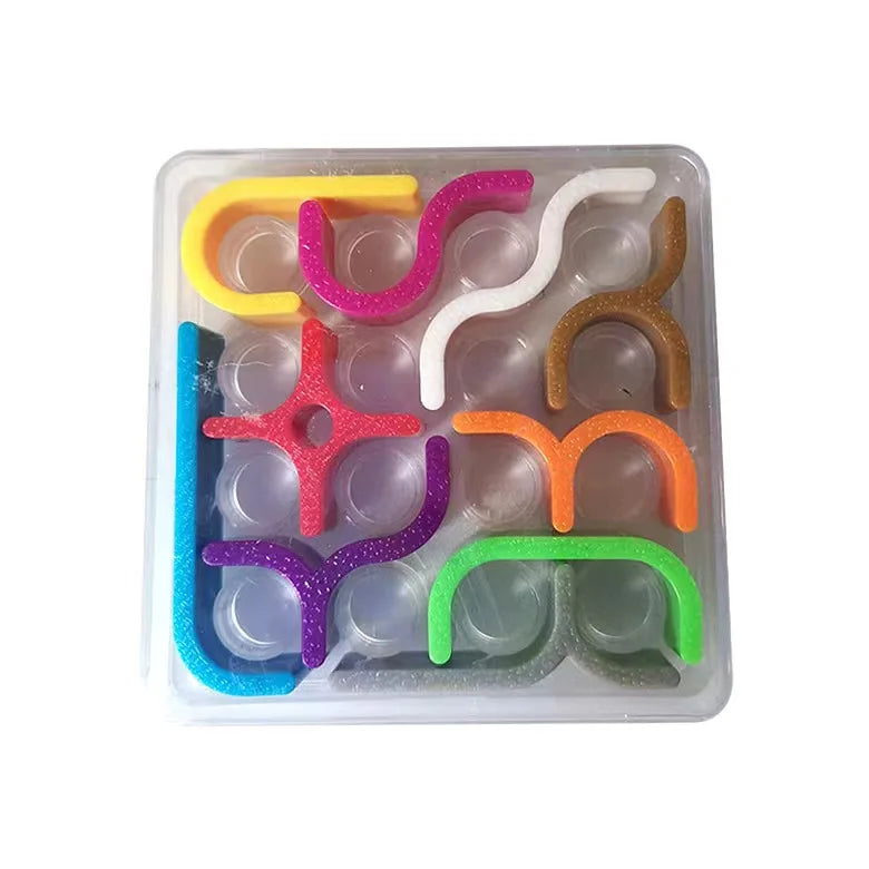 Creative 3D Intelligence Puzzle Crazy Curve Sudoku Puzzle Games Geometric Line Matrix Puzzle Toys For Children Learning Toy Gift