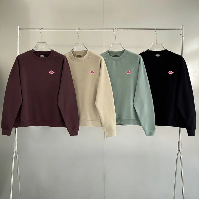 2024 Exported to Japan Spring Thin Sweatshirt Men/Women Same Embroidery Brand Cotton O-Neck Long Sleeve Loose Tracksuit Tops
