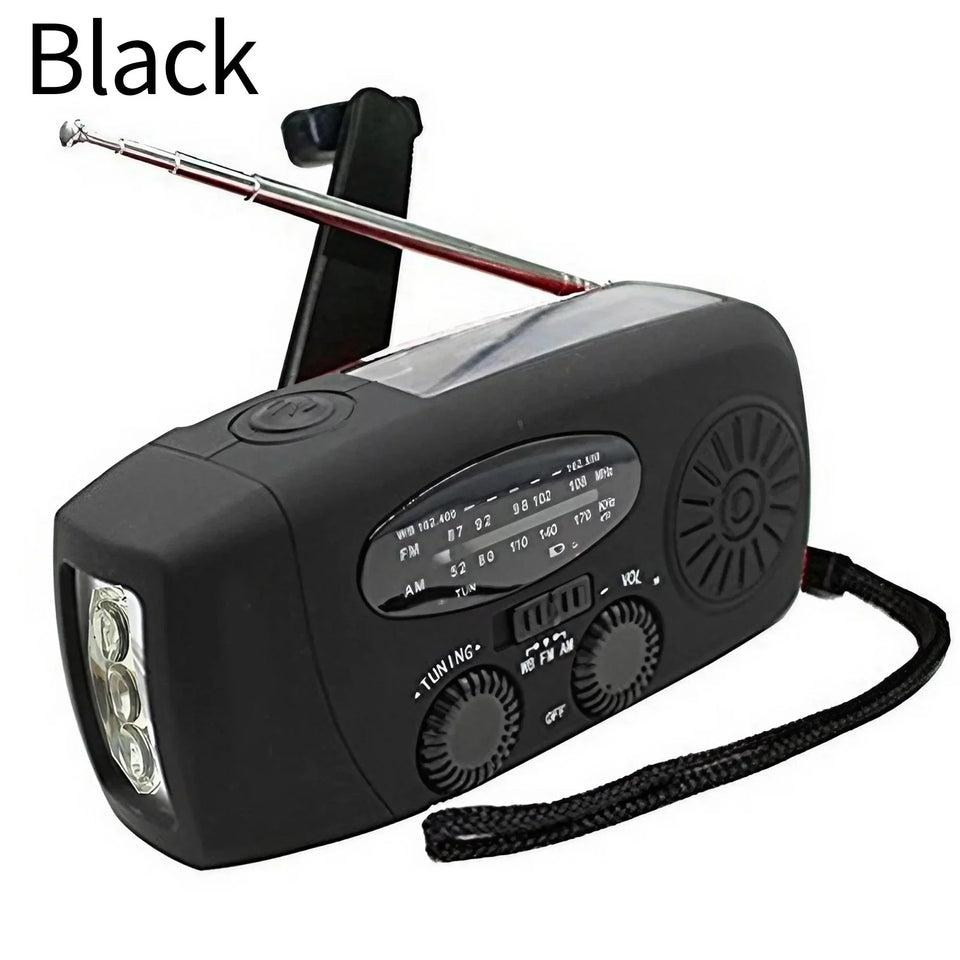 STONEGO Emergency Radio Solar Power Hand Crank Radio Global Receiver High Quality LED Torch Reading Light SOS Alarm 2000mAh