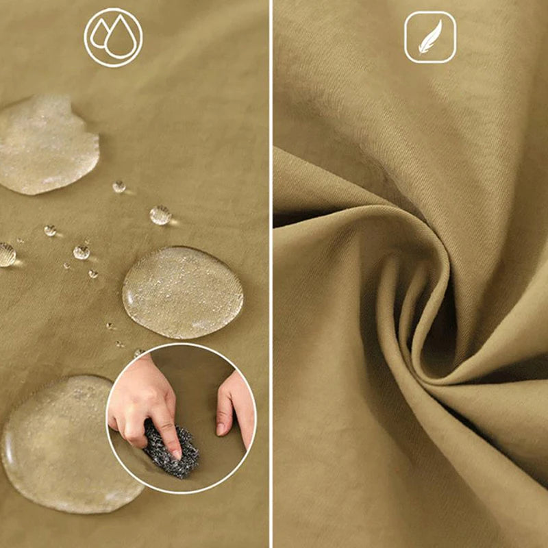 【Peace】Household Canvas Apron Oil-proof Can Wipe Hands Kitchen CookingMen Women Adult With Tool Pocket Fashion Coffee Over Apron