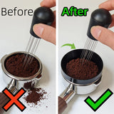 Espresso Coffee Stirrer WDT Distribution Tool Stainless Steel Needles Coffee Powder Distributor Dosing Ring Barista Accessories