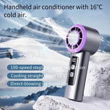 Refrigeration Turbo Cooling Mini Fan USB Adjustable Handheld Fan Suitable Office Outdoor Portable Personal Fan
